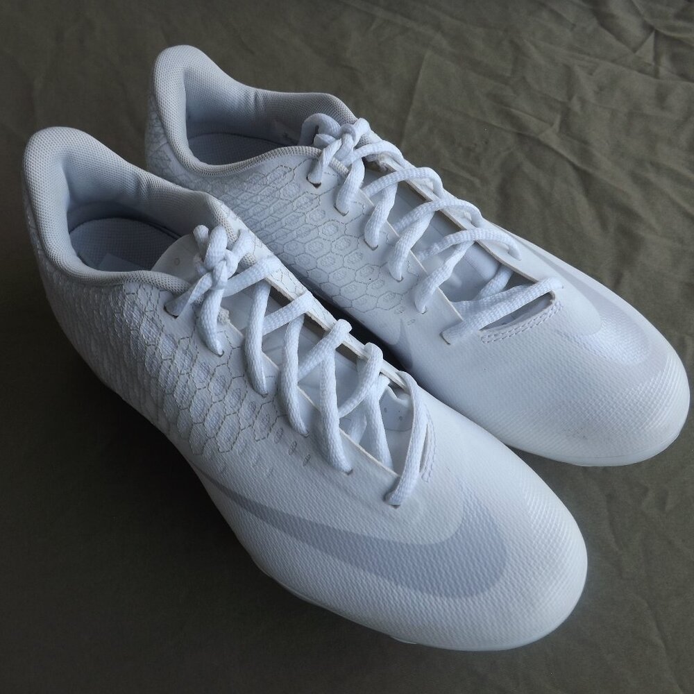 Nike Lunar Vapor Ultrafly Elite 2 New White Metal Baseball Cleats Size 7